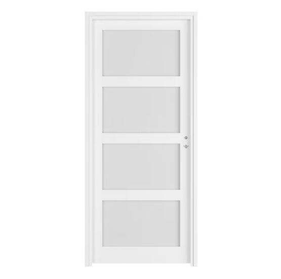 Bloc Porte Élégance Vitre Laqué Blanc | LAPEYRE SERVICES