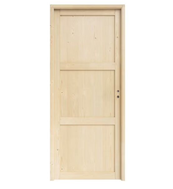 Bloc-porte sapin Robin 3 panneaux huisserie 72 | LAPEYRE SERVICES