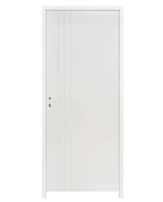Bloc-porte thermique LINE *** Laqué Blanc - Huisserie 90