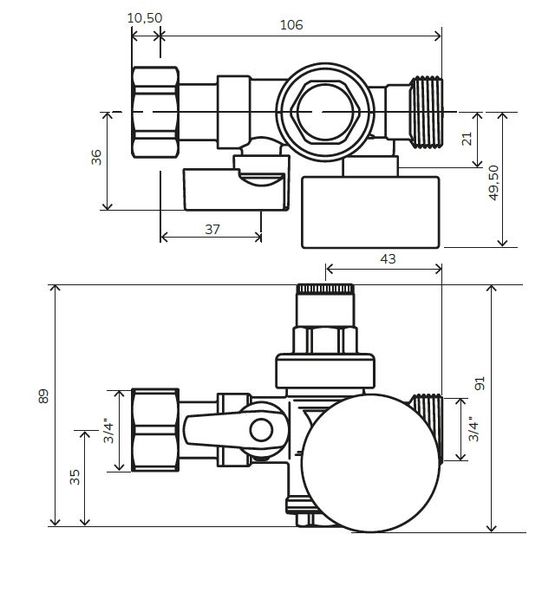  Bloc réducteur de pression à piston avec manomètre | PRONORM - Dispositifs d'équilibrage