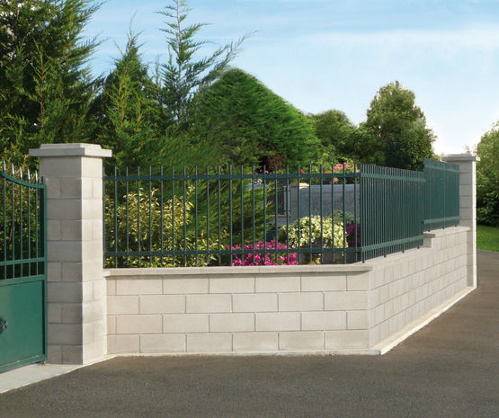 Blocs d'aspect pierre pour murets de clôture | Murets - WESER