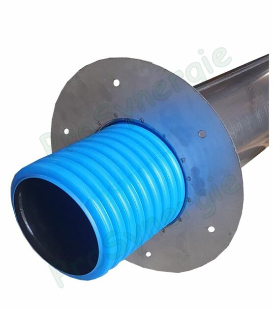 Borne Inox 304 prise d'air (d´Aspiration) Elegance (+ filtre poche G4) Hauteur 1,20m pour raccordement échangeur Puits Canadien ou Provençal Ø 200 ou 300mm | SITE005474 - Ventilation, prises d'air intégrées