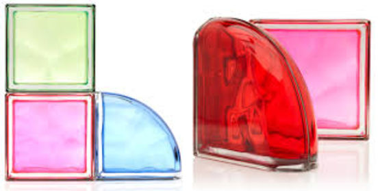  Brique de verre aspect ondulé en 16 coloris | New Colour Collection - Briques de verre