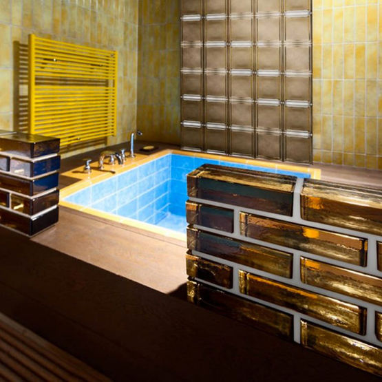  Brique de verre compacte pour création de parois en intérieur | Vetropieno - Briques de verre