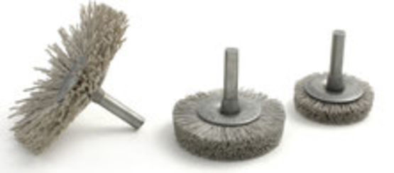  Brosses industrielles nylon abrasif : Série BMC - BMF - Brosses circulaires sur tige - TORROS