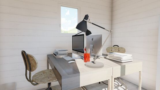  Bureau – Cube de 6 m² – Box – chalet – extension ou espace indépendant - Bureaux modulaires