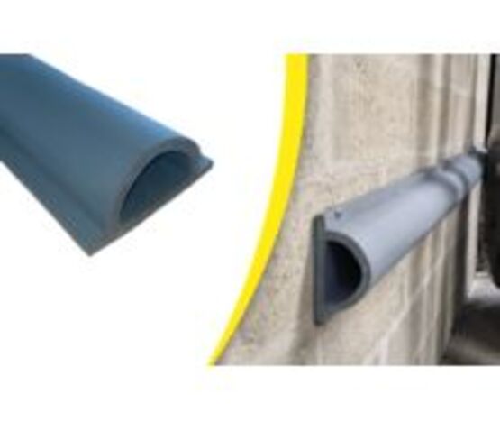  Butée linéaire demi-rond avec bords de fixation | WATTELEZ  - Équipements de sécurité et de signalisation