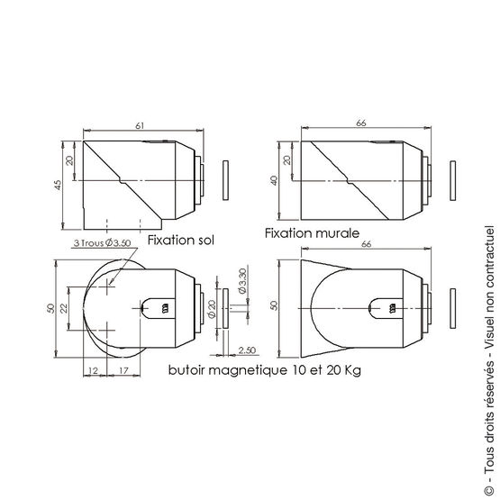  Butoir magnétique pour portail | TORBEL - Accessoires pour portails