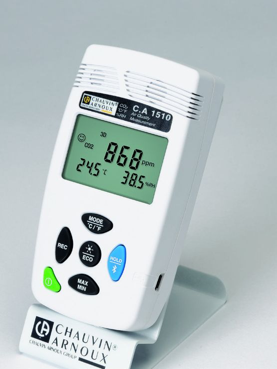  CA 1510 | Enregistreur avec affichage digital (CO2, Température, Humidité) pour mesure de la Qualité de l&#039;Air Intérieur - Appareils de contrôle, mesure et inspection