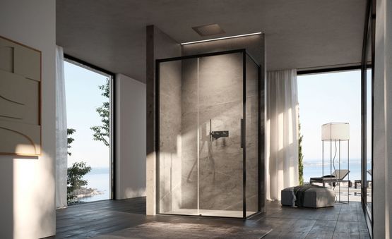  Cabine de douche à cadre et porte coulissante | Evo - DISENIA