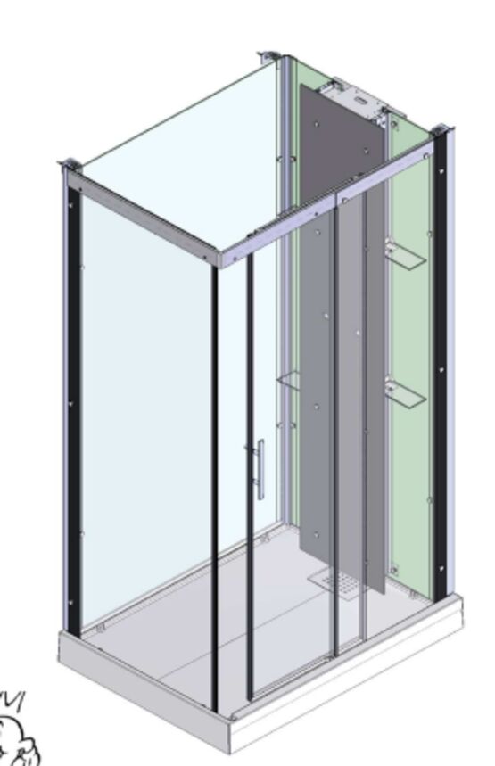 Cabine de douche intégrale avec parois en verre sécurité | MOONLIGHT  - LAPEYRE SERVICES