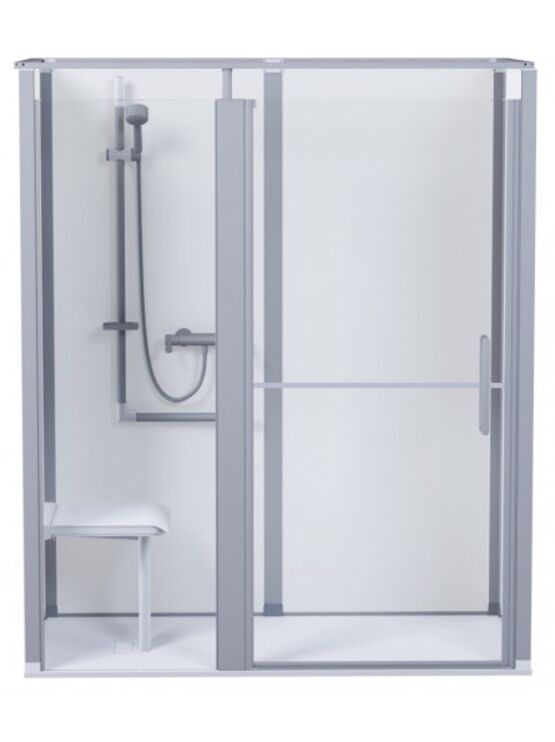 Cabine de douche pleine hauteur avec porte duo | Onyx - AKW MEDICARE