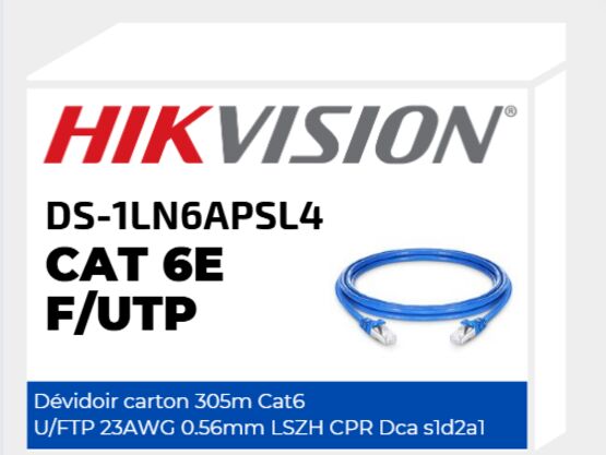 Cable informatique Cat6e F/UTP tout type d’installation et lieux difficile