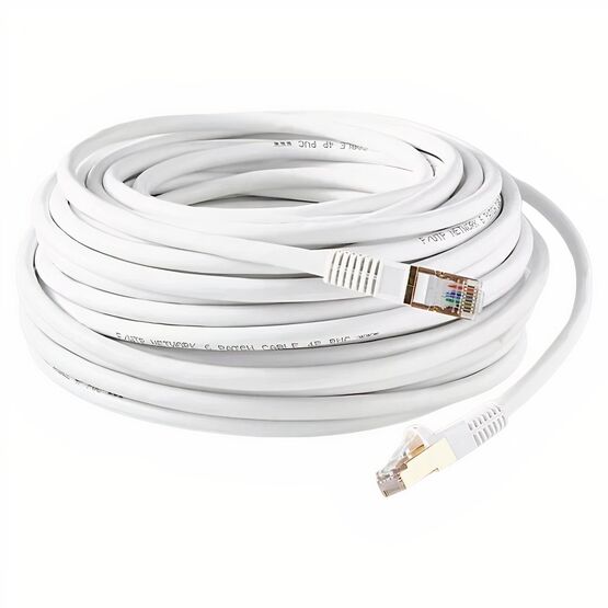 CABLE RESEAU AVEC COS RJ45 40m Blanc | Serviacom