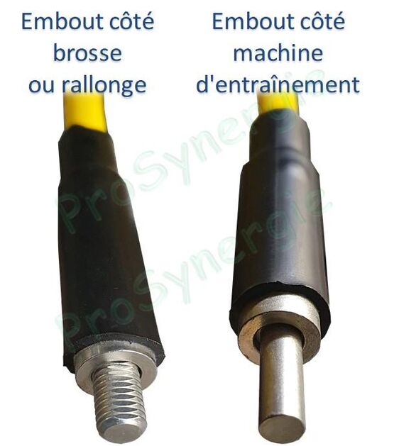  Câble rotatif Ø 14/8 mm pour brossage conduit de ventilation (12x175) - PROSYNERGIE