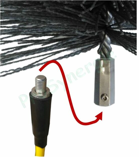  Câble rotatif Ø 14/8 mm pour brossage conduit de ventilation (12x175) | SITE008098 - Gaines et conduits