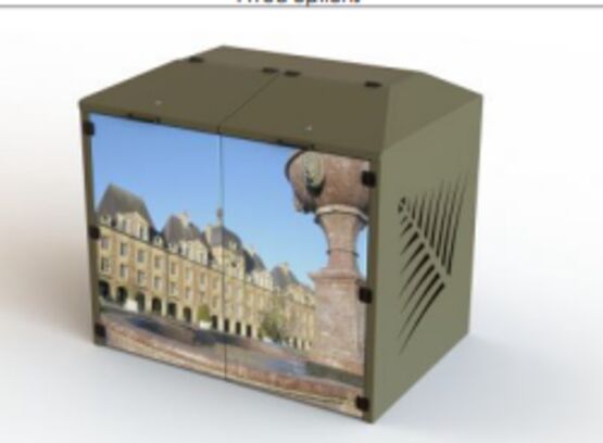  Cache conteneur | Cache Container Graph 660 litres en acier électrozingué - SEMCO