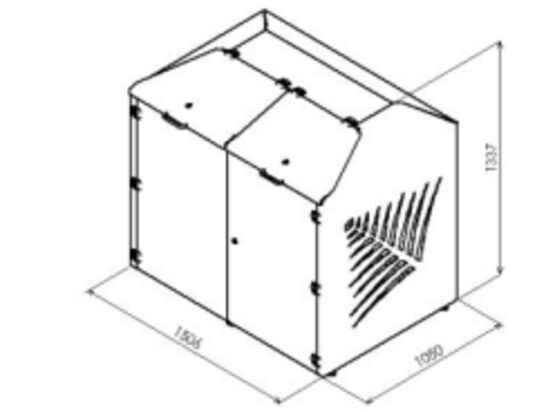  Cache conteneur | Cache Container Graph 660 litres en acier électrozingué - Abri de conteneurs