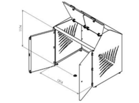 Cache conteneur | Cache Container Graph 660 litres en acier électrozingué - produit présenté par SEMCO