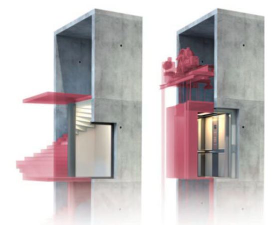  Cages d&#039;escaliers et gaines d&#039;ascenseurs préfabriquées | Packcage Prémur - Murs en béton préfabriqués