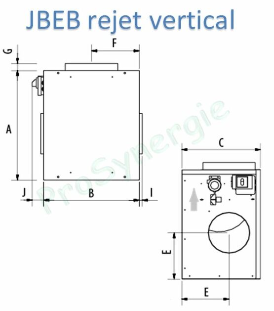  Caisson Extraction C4 JBEB débit jusqu´à 800 m³/h interrupteur proximité (Opt° isolation M0 25mm, dépressostat...) | SITE011404 - Extracteurs