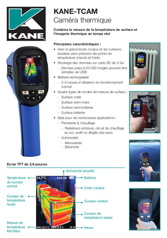  Caméra thermique pour recherche de fuite KANE TCAM - NICOLAS VAN OS KANE INTERNATIONAL