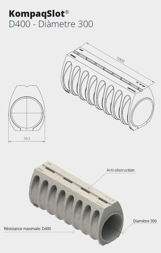  Caniveau compact à Fente Intégrée | KOMPAQSLOT - ULMA ARCHITECTURAL SOLUTIONS