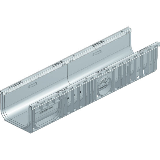 Caniveau en PE-PP de 20 cm de largeur intérieure avec cornières renforcées | Recyfix Plus X 200