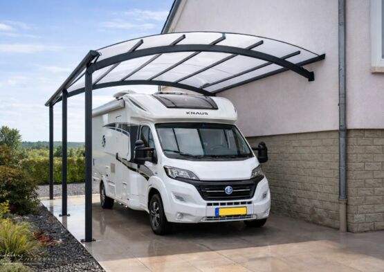Carport aluminium sur-mesure | Ovalux – Abri voiture extérieur en structure aluminium et toiture polycarbonate