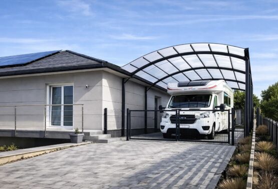  Carport aluminium sur-mesure pour camping-car | Ovalux – Abri voiture extérieur en structure aluminium et toiture polycarbonate - OVALUX FRANCE