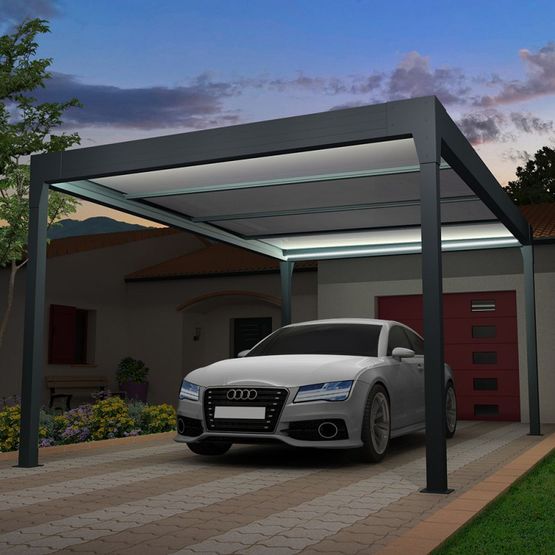  Carport Architect THERMOTOP autoporté en aluminium | CARPORT-ARCHITECT - ALSOL.FR