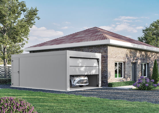 Carport box garage indépendant ou adossé | Carport box garage fermé - AMEXSO