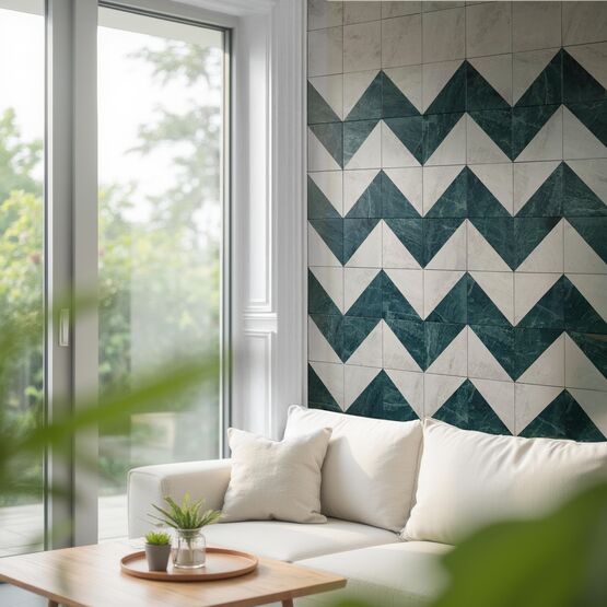 Carreaux en céramique vert et beige | Florencia