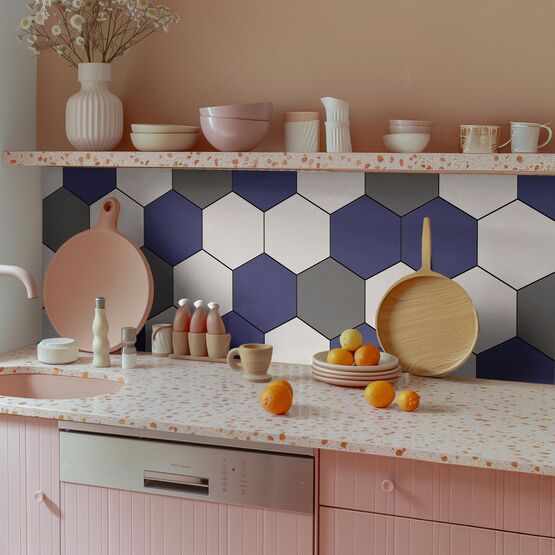  Carrelage céramique en pose murale ou revêtement de sol | HEXAGON COLORS 20x24 - Carrelage en grès (cérame, porcelainé, émaillé, etc.)