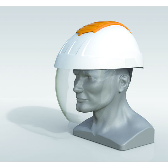 Casque avec visière pour électriciens industriels