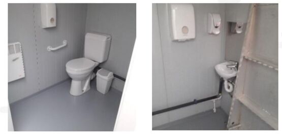 Cellule WC raccordable PSH avec lavabo et urinoir | WC LOC  - produit présenté par WC LOC