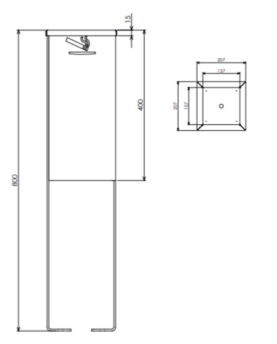  Cendrier extérieur en acier et inox à fixer au sol | Sigma Néomob - Cendrier