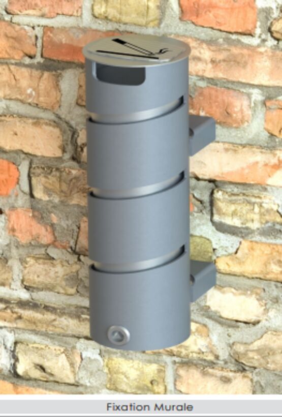  Cendrier urbain | Cendrier Torséo en acier thermolaqué avec bac inox - SEMCO