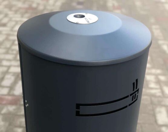 Cendrier urbain en acier galvanisé pour collecte et gestion de mégots de cigarettes | Adelaïde - Cendrier