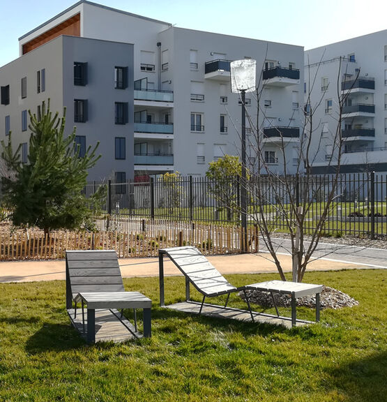  Chaise longue pour espaces publics et urbains | Atlantique - Gamme de mobilier, autre mobilier