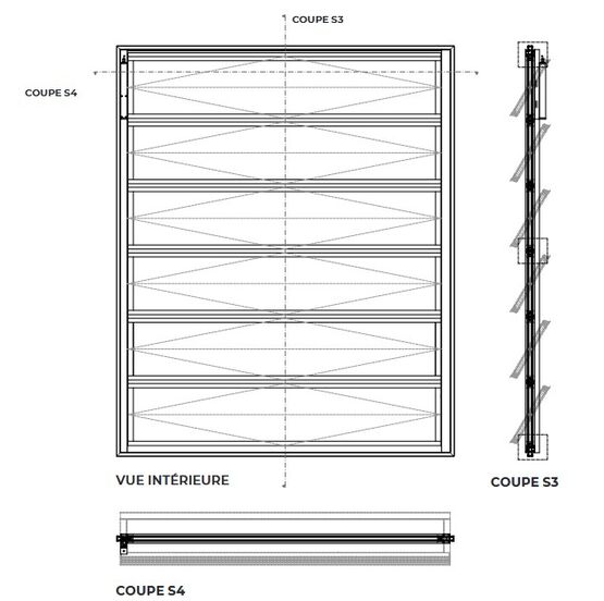 Châssis à lames mobiles sur mesure | VENTLAM - produit présenté par TRIA FRANCE