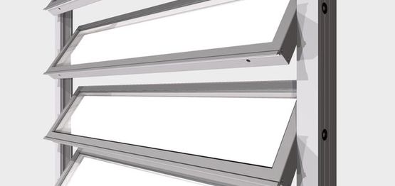 Châssis de façade à lames mobiles pour ventilation naturelle et désenfumage | Coltlite - Exutoires et châssis à lames ou ventelles
