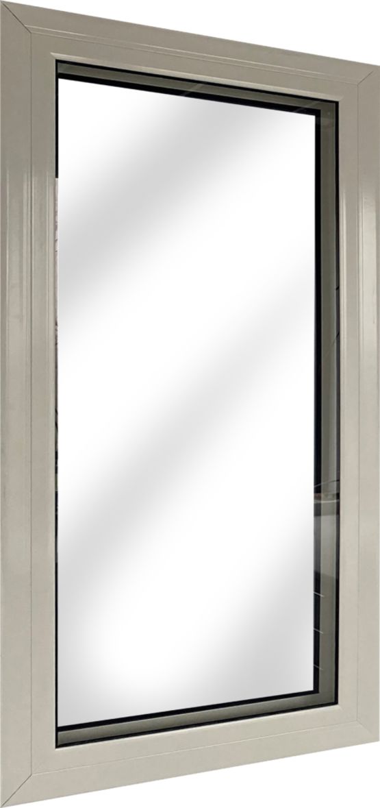 Châssis vitré aluminium coupe-feu 1h affleurant 2 faces sur mesure | EI60