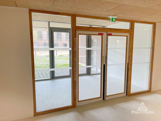  Châssis vitré sur huisserie bois | VISIOTECH  - Cloisons et planchers vitrés pare-flamme ou coupe-feu