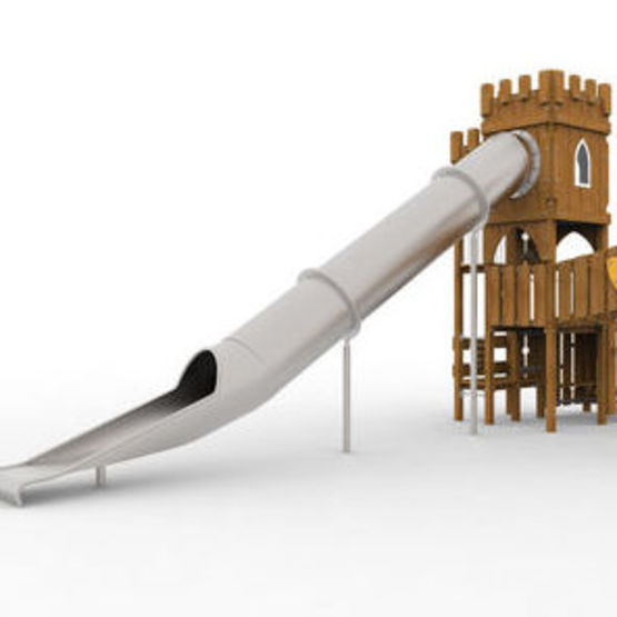 Château avec passerelle et scellement direct pour aires de jeux | NATURA JJ04-NT_SB - Equipement de plein air