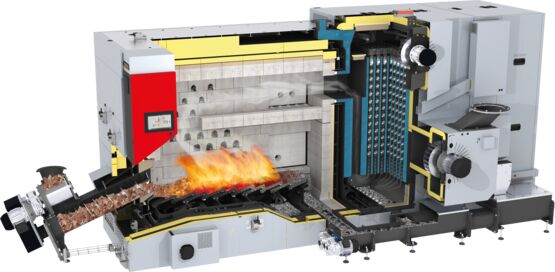  Chaudière industrielle biomasse avec filtration des fumées | TMe - FROLING FRANCE