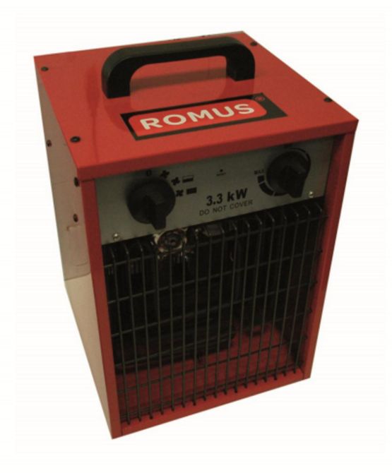  Chauffage soufflant de chantier pour locaux jusqu&#039;à 30 m² | Red-Hot 3,3 kW - ROMUS