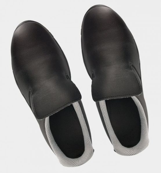 Chaussures de sécurité cuisine en microfibre noir ou blanc taille de 35 à 48 | Brice S2 SRC - WORKHAPPY
