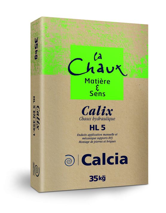 Chaux naturelle adjuvantée CALIX Ciments Calcia | CALIX HL 5