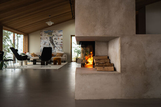 Cheminée à bois double coin et vitre escamotable | Luna Diamond 1000DC MDesign - Cheminées